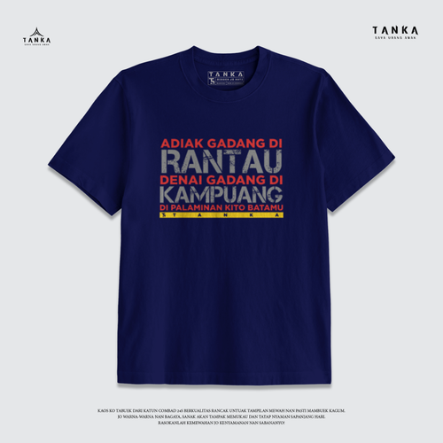 KAOS MINANG ADIAK GADANG DI RANTAU DENAI GADANG DI KAMPUANG! T-SHIRT KATUN COMBAD 24S