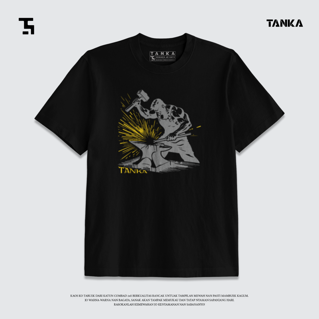 KAOS MINANG BLACK SMITH T-SHIRT KATUN COMBAD 24S PREMIUM