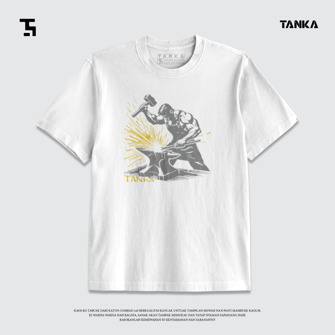 KAOS MINANG BLACK SMITH T-SHIRT KATUN COMBAD 24S PREMIUM