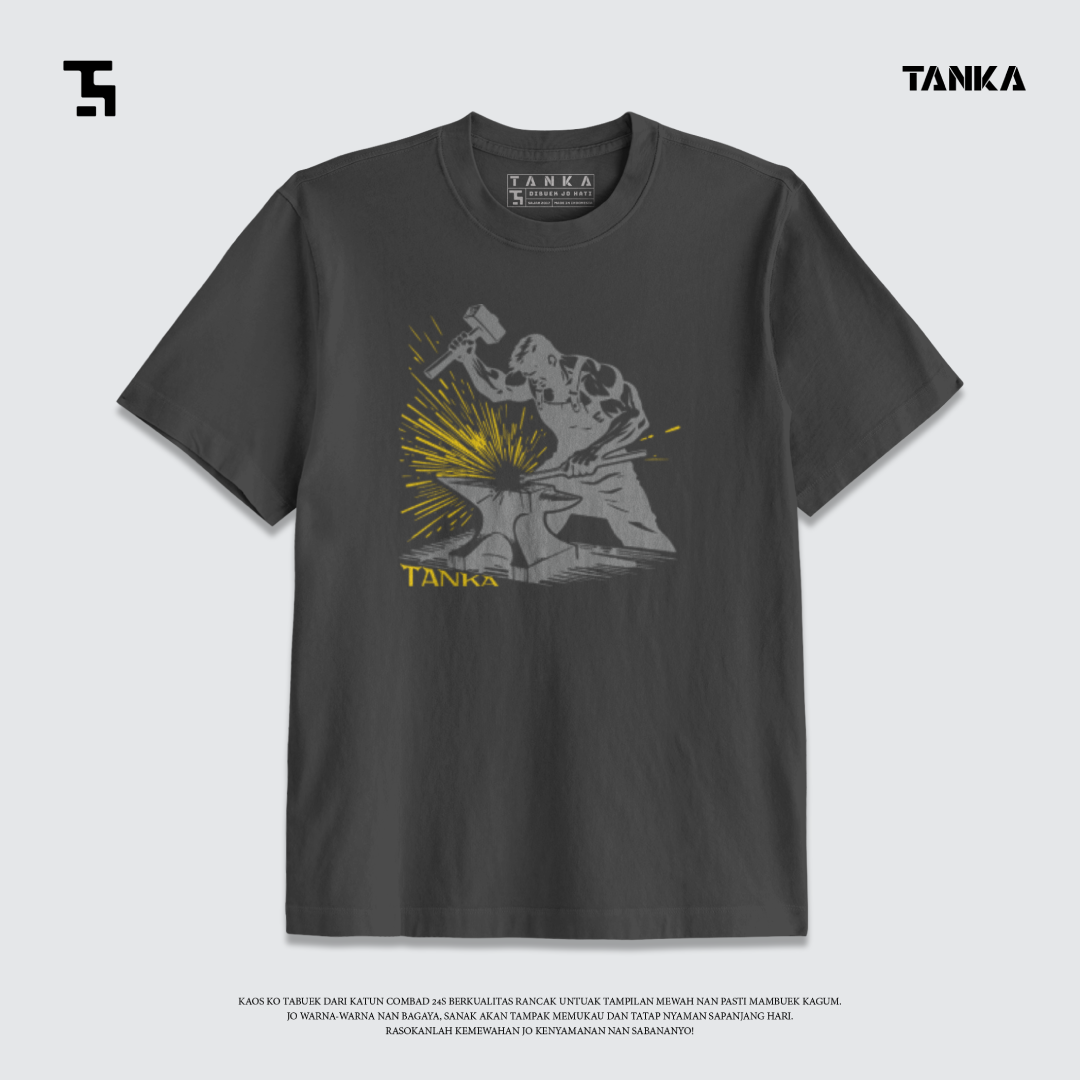KAOS MINANG BLACK SMITH T-SHIRT KATUN COMBAD 24S PREMIUM
