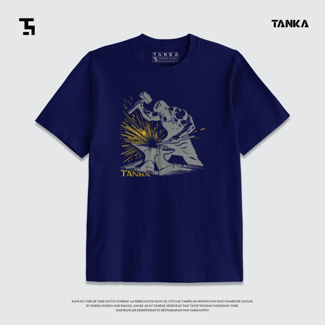 KAOS MINANG BLACK SMITH T-SHIRT KATUN COMBAD 24S PREMIUM