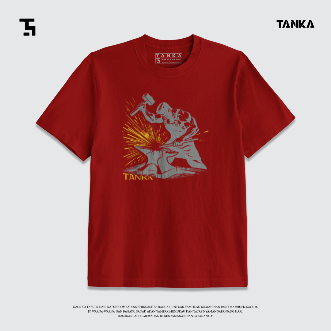 KAOS MINANG BLACK SMITH T-SHIRT KATUN COMBAD 24S PREMIUM