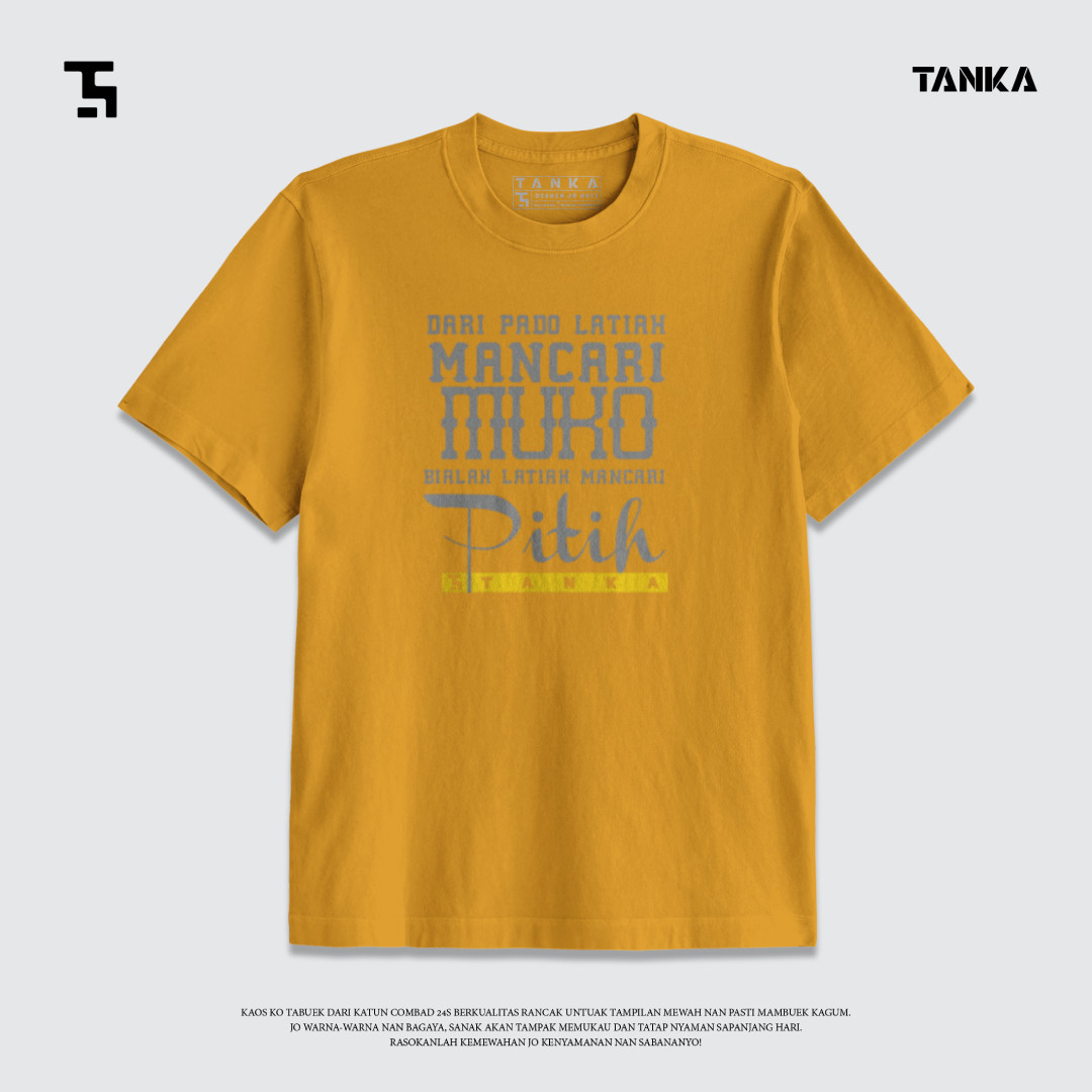 TANKA KAOS MINANG MANCARI PITIH T-SHIRT KATUN COMBAD 24S PREMIUM