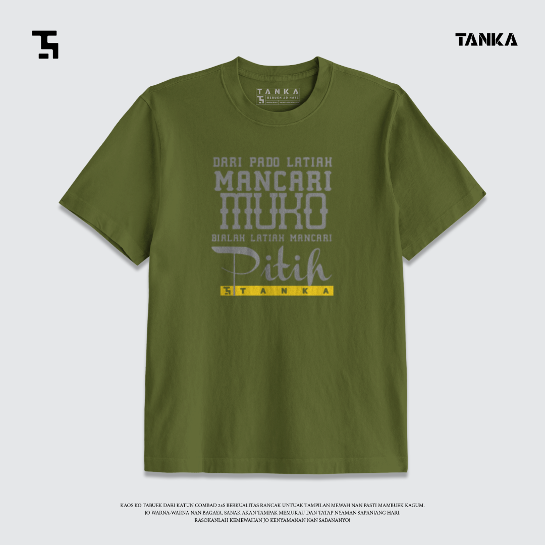 TANKA KAOS MINANG MANCARI PITIH T-SHIRT KATUN COMBAD 24S PREMIUM