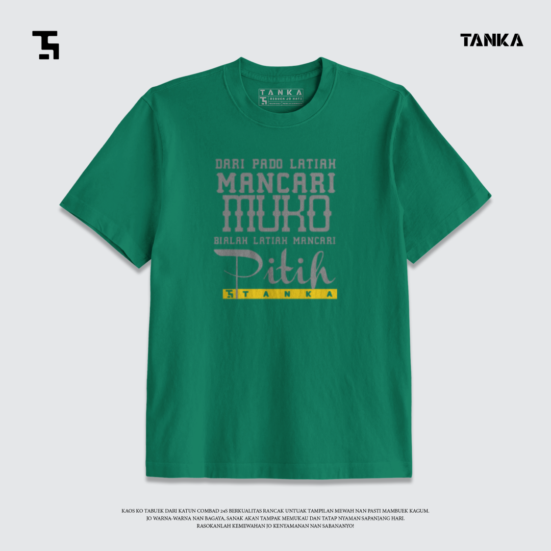 TANKA KAOS MINANG MANCARI PITIH T-SHIRT KATUN COMBAD 24S PREMIUM