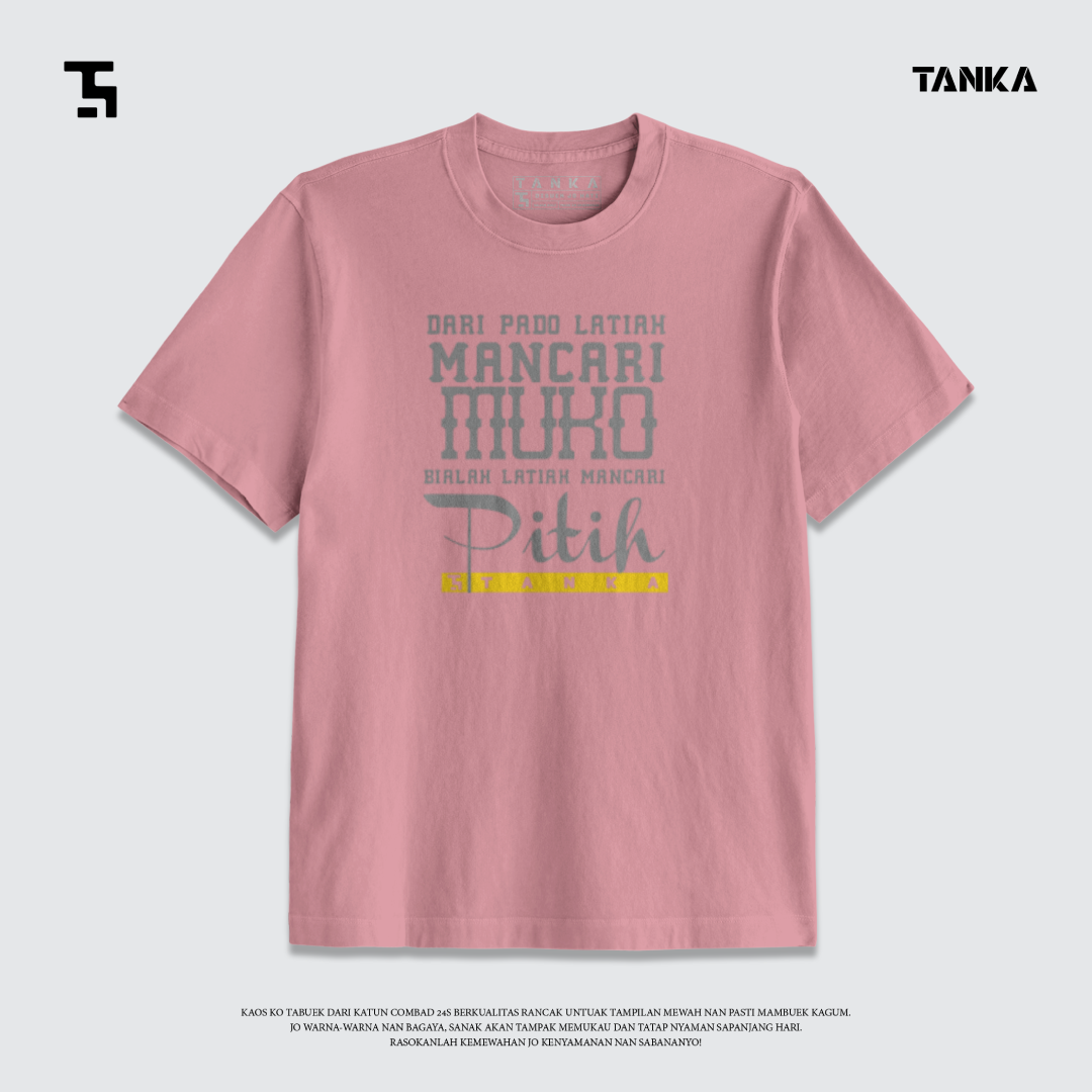 TANKA KAOS MINANG MANCARI PITIH T-SHIRT KATUN COMBAD 24S PREMIUM