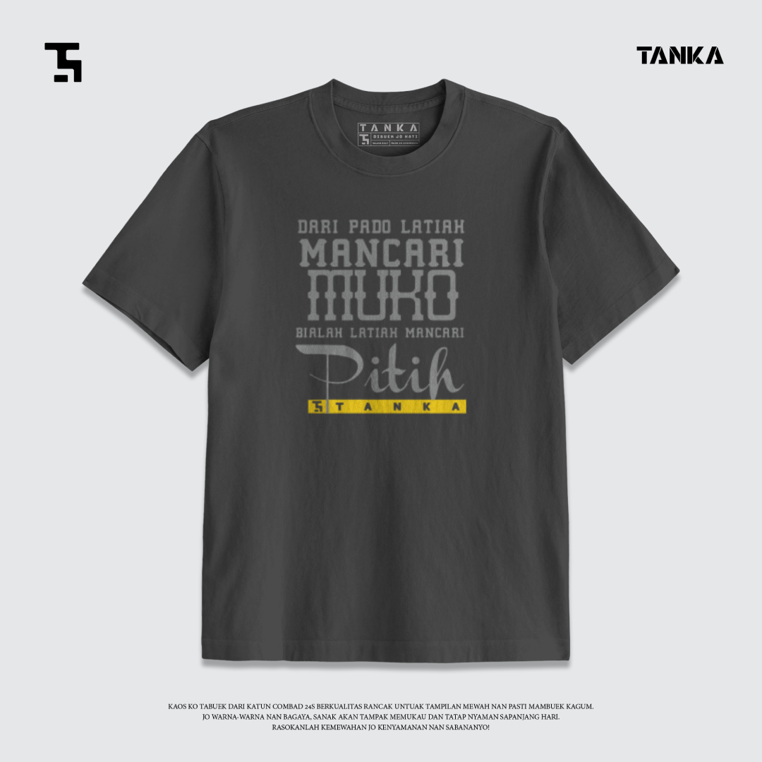 TANKA KAOS MINANG MANCARI PITIH T-SHIRT KATUN COMBAD 24S PREMIUM