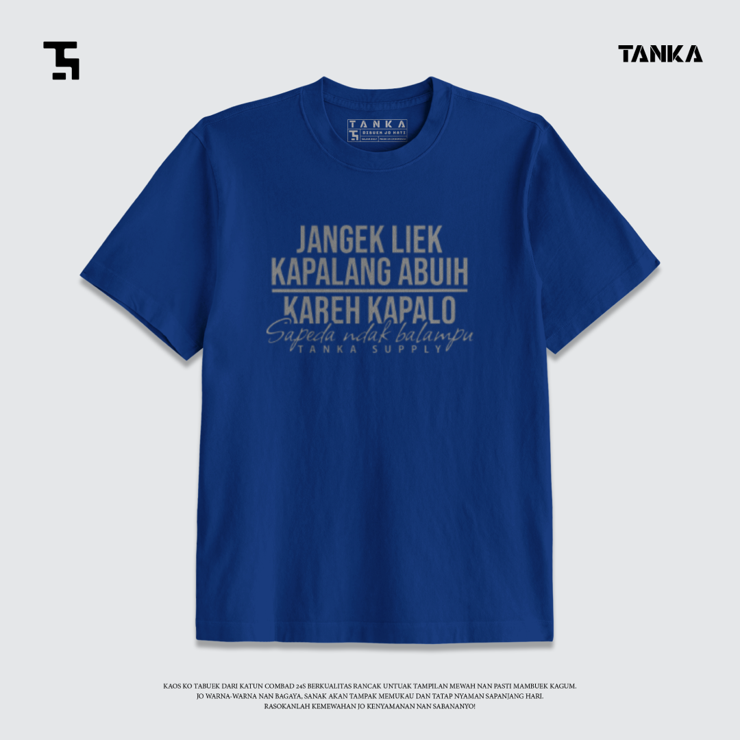 KAOS MINANG SAPEDA NDAK BALAMPU T-SHIRT KATUN COMBAD 24S PREMIUM