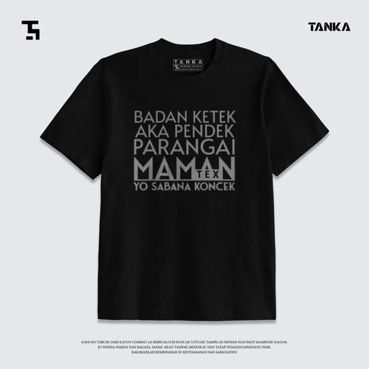 KAOS MINANG BADAN KETEK T-SHIRT KATUN COMBAD 24S PREMIUM
