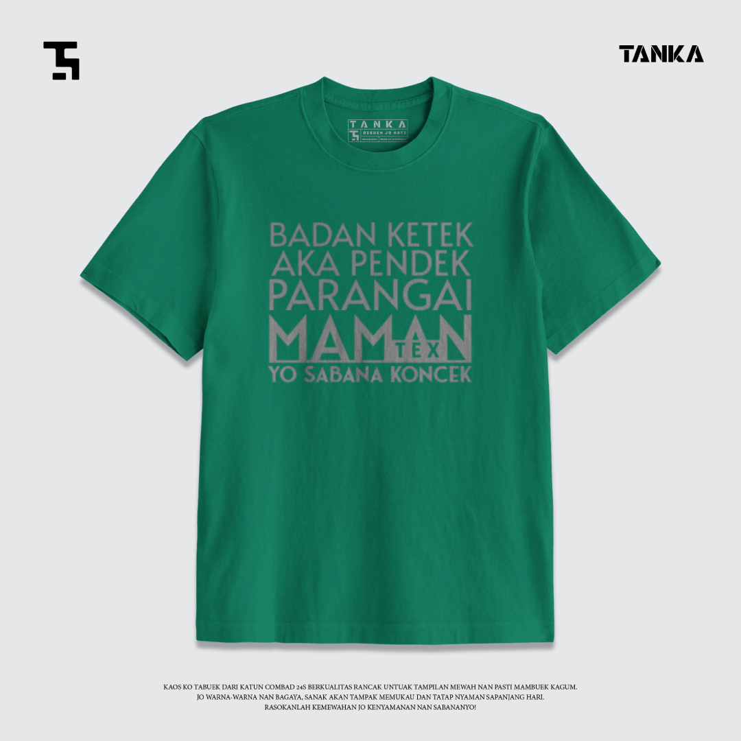 KAOS MINANG BADAN KETEK T-SHIRT KATUN COMBAD 24S PREMIUM