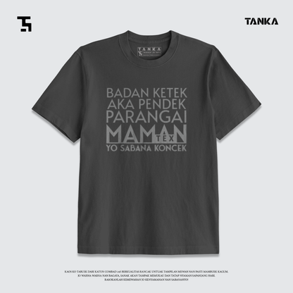 KAOS MINANG BADAN KETEK T-SHIRT KATUN COMBAD 24S PREMIUM