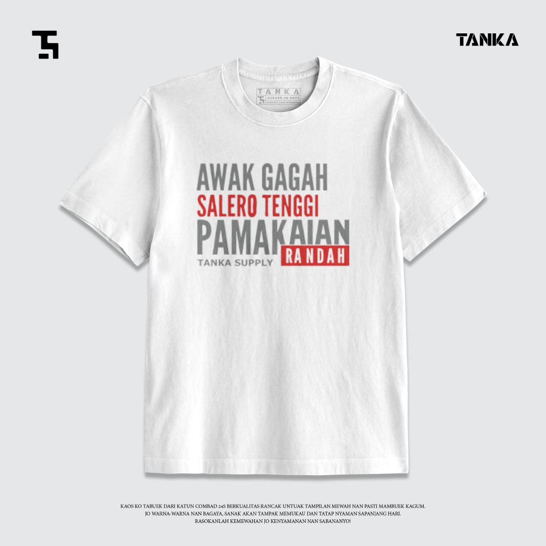 KAOS MINANG AWAK GAGAH T-SHIRT KATUN COMBAD 24S PREMIUM