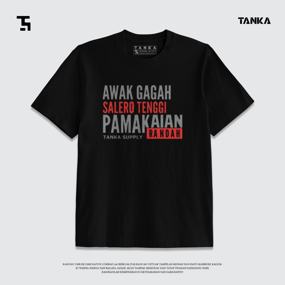 KAOS MINANG AWAK GAGAH T-SHIRT KATUN COMBAD 24S PREMIUM