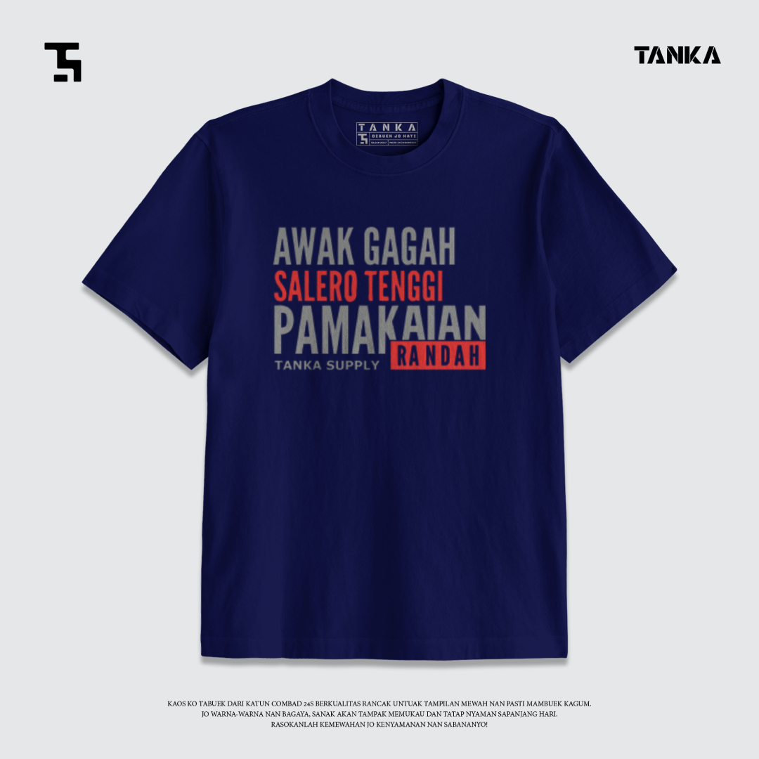 KAOS MINANG AWAK GAGAH T-SHIRT KATUN COMBAD 24S PREMIUM