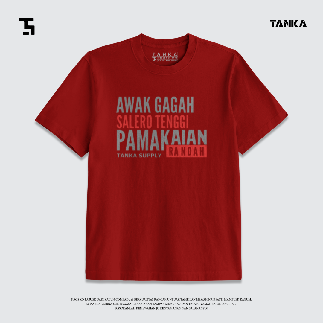 KAOS MINANG AWAK GAGAH T-SHIRT KATUN COMBAD 24S PREMIUM