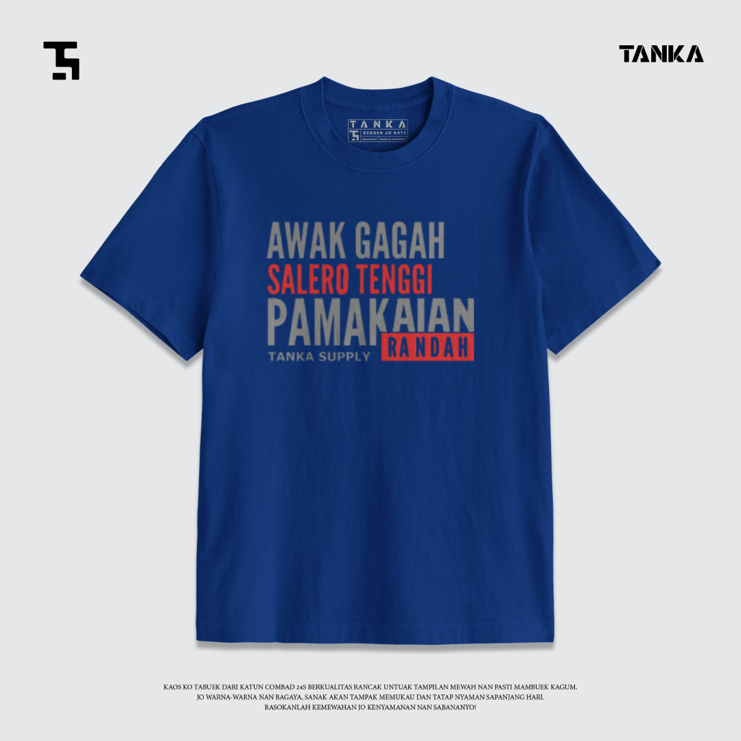 KAOS MINANG AWAK GAGAH T-SHIRT KATUN COMBAD 24S PREMIUM
