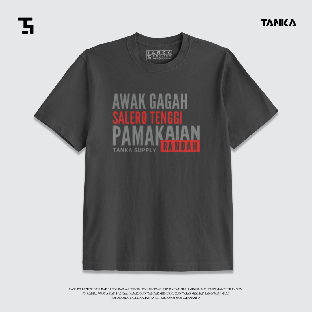 KAOS MINANG AWAK GAGAH T-SHIRT KATUN COMBAD 24S PREMIUM