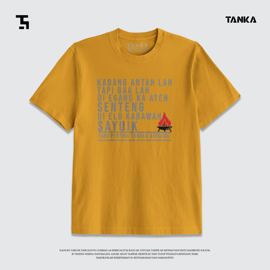 KAOS MINANG TUNGKU LAI BARASOK T-SHIRT KATUN COMBAD 24S PREMIUM