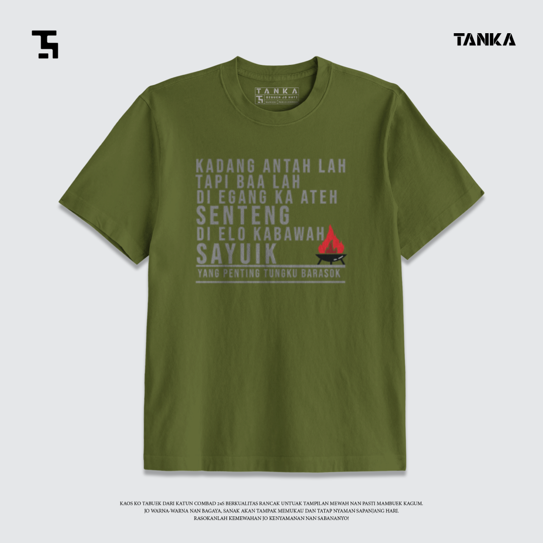 KAOS MINANG TUNGKU LAI BARASOK T-SHIRT KATUN COMBAD 24S PREMIUM