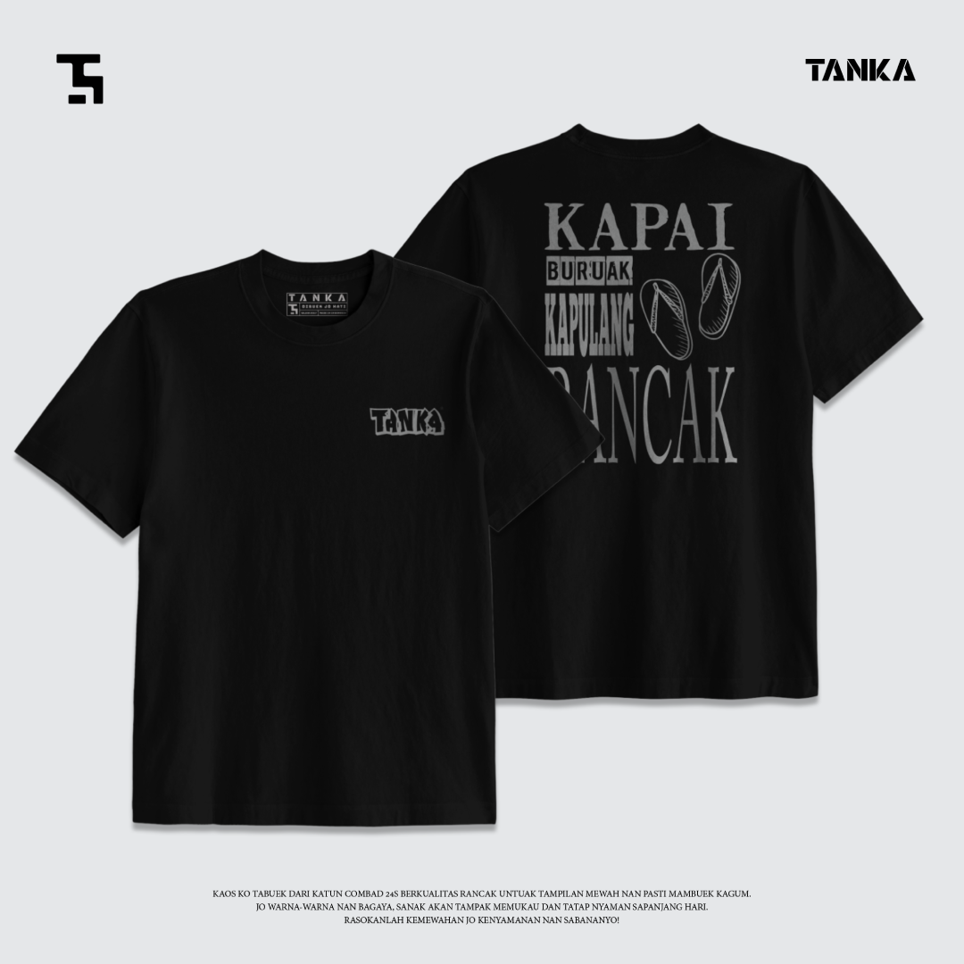 KAOS MINANG KAPAI BURUAK PULANG RANCAK LAI T-SHIRT KATUN COMBAD 24S PREMIUM