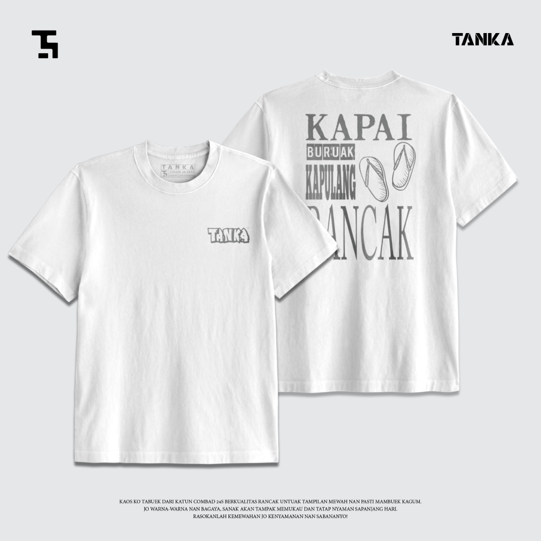 KAOS MINANG KAPAI BURUAK PULANG RANCAK LAI T-SHIRT KATUN COMBAD 24S PREMIUM