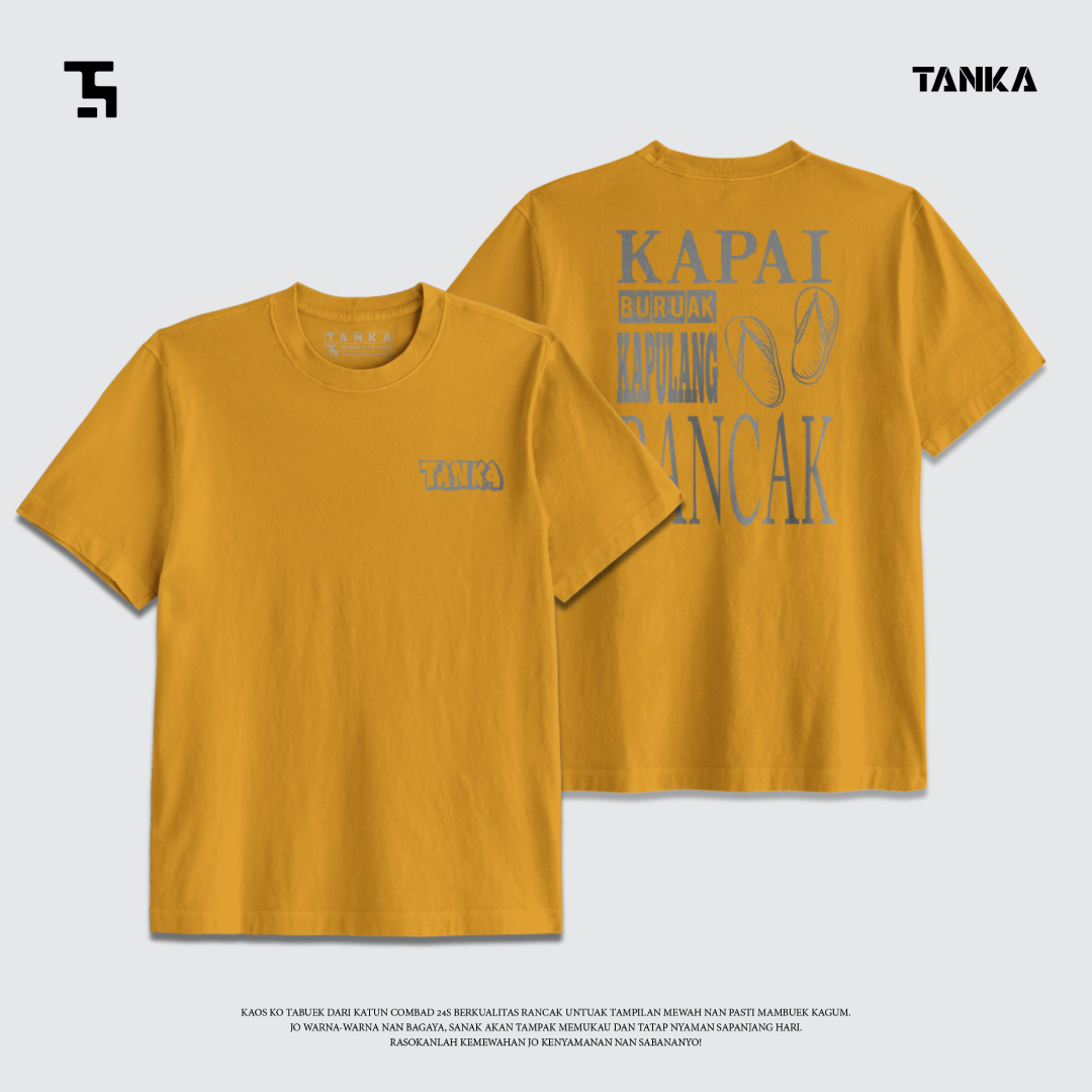 KAOS MINANG KAPAI BURUAK PULANG RANCAK LAI T-SHIRT KATUN COMBAD 24S PREMIUM