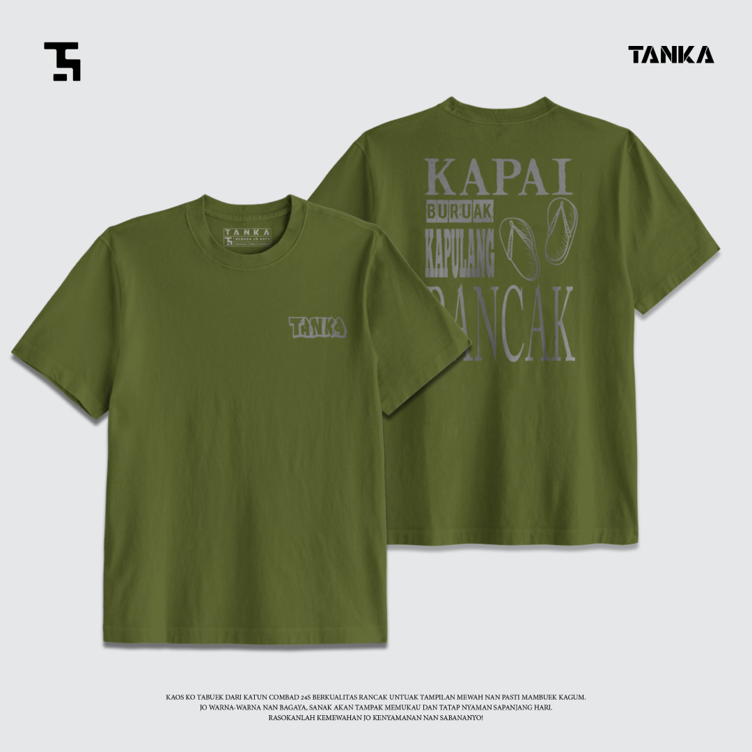KAOS MINANG KAPAI BURUAK PULANG RANCAK LAI T-SHIRT KATUN COMBAD 24S PREMIUM