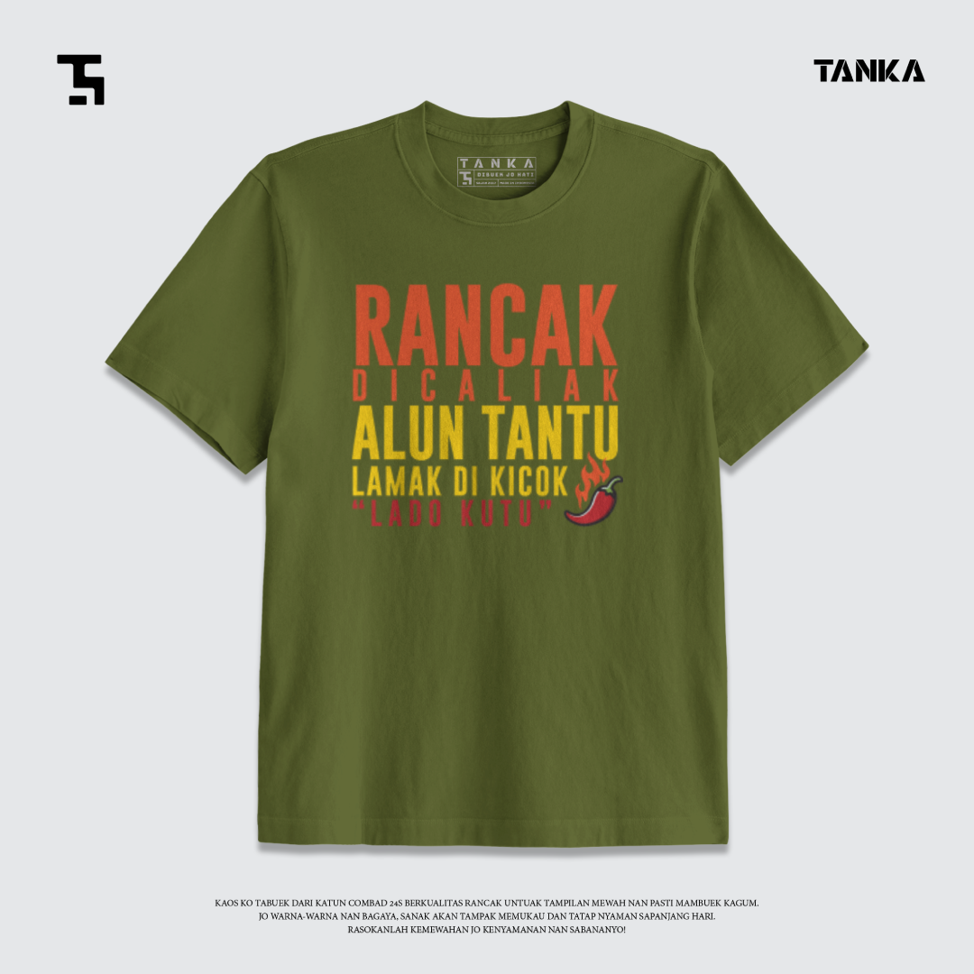 KAOS RANCAK DICALIAK ALUN TANTU LAMAK DI KICOK! T-SHIRT KATUN COMBAD 24S