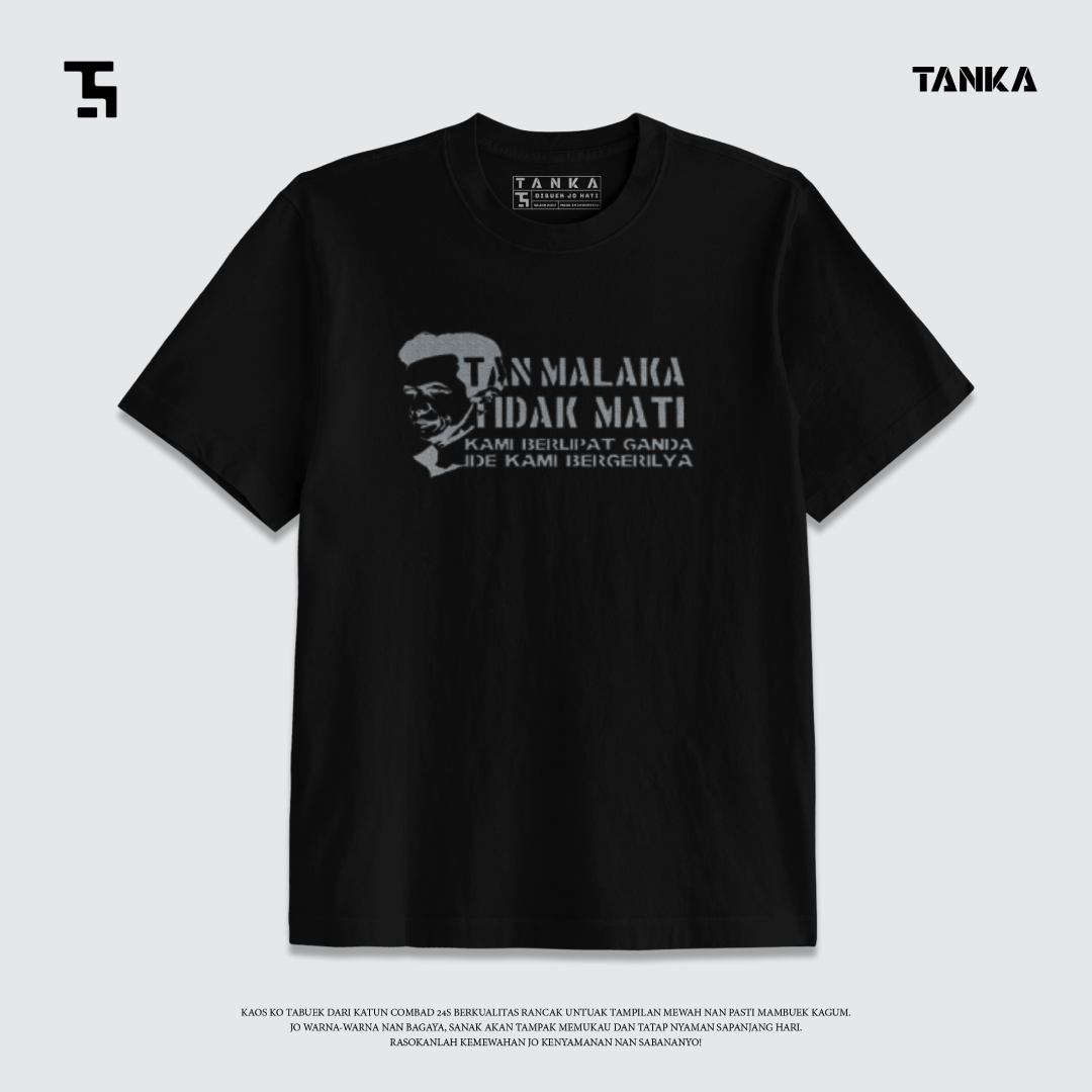 KAOS DISTRO MINANG TAN MALAKA! T-SHIRT KATUN COMBAD 24S